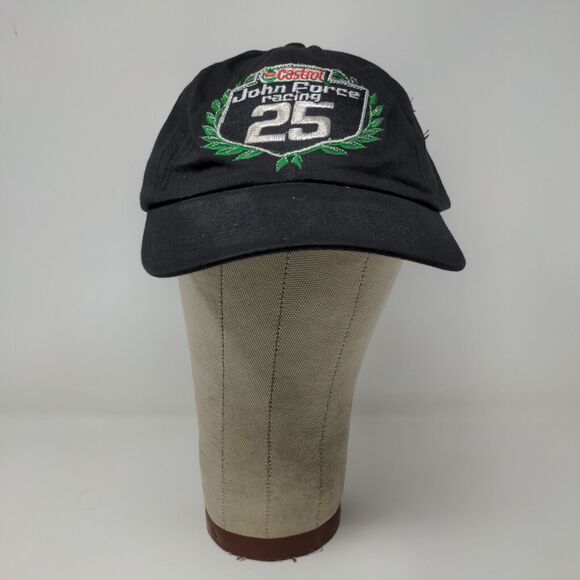 John Force Racing Castrol Oil 25 Year Celebration Slideback Cap Hat Black - Picture 2 of 11